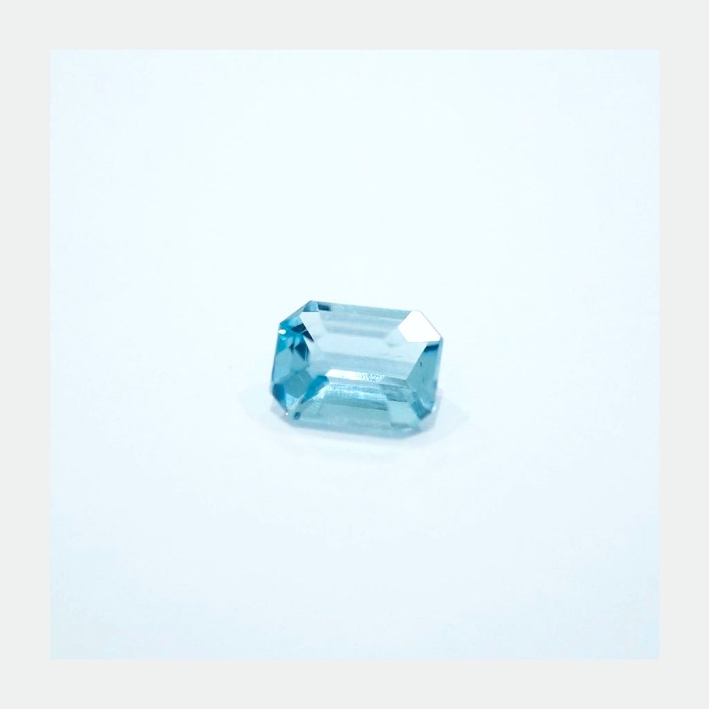 1.08ct Blue Aquamarine Emerald Cut