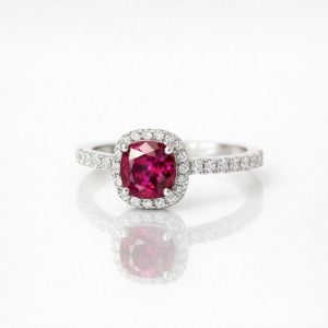 Natural Vivid Pink Sapphire Ring