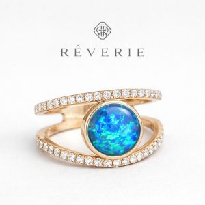 Opal Ring "Élise" with diamonds
