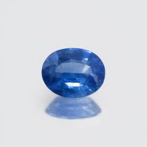 1.24ct Unheated Cornflower blue oval mixed