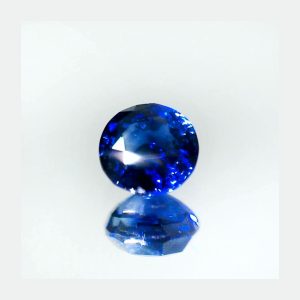 1.54ct Round Cut Natural Unheated Blue Sapphire
