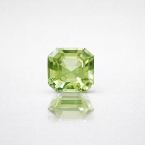 3.02ct Natural Bright Green Tourmaline Asscher Cut