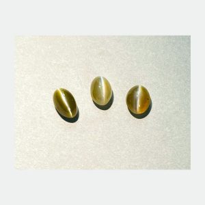 Natural Chrysoberyl Cat's Eye 3 stone