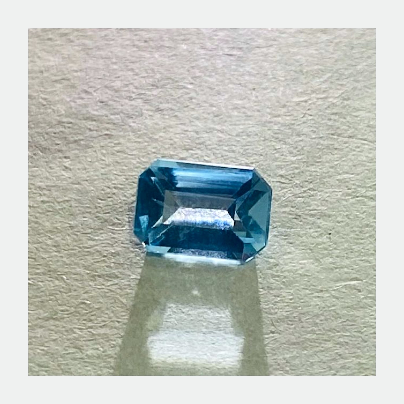 1.40ct Blue Aquamarine Emerald Cut