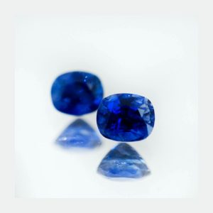 1.87ct Vivid Blue Sapphire Pair Cushion Cut