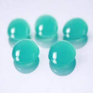 Rare Chrysoprase cabochons 8x10mm