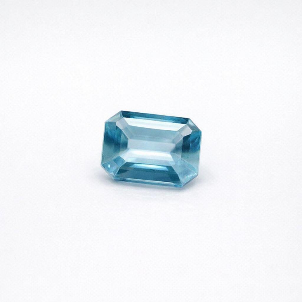 1.06ct Blue Aquamarine Emerald Cut