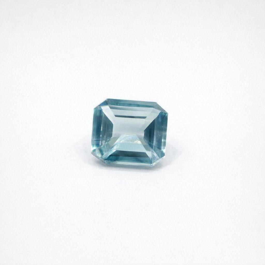 0.90ct Blue Aquamarine Emerald Cut