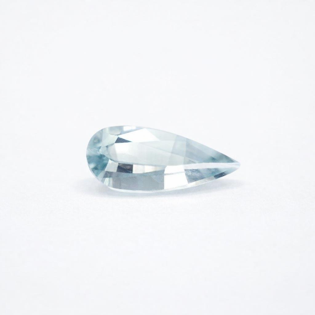 1.04ct Blue Aquamarine Pearshape Cut