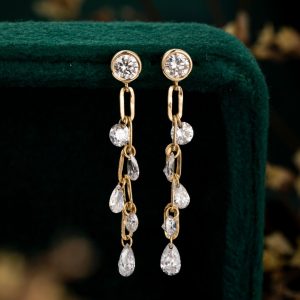 14ct Gold Lab-Grown Diamond Earrings — NK-024