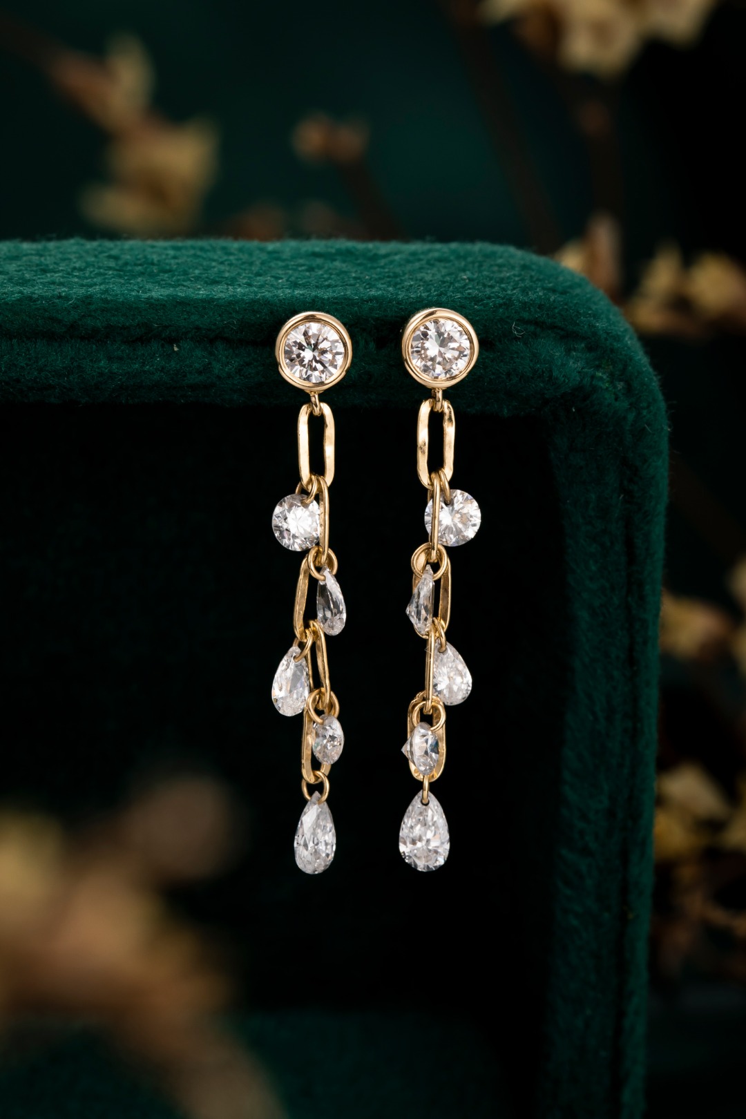 14ct gold lab-grown diamond earrings
