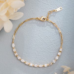 14ct Gold Lab-Grown Diamond Bracelet — NU-046
