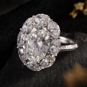 Platinum 900 Lab-Grown Diamond Ring — NK-113