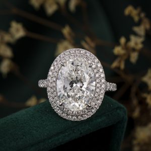 Platinum 900 Lab-Grown Diamond Ring — NK-115