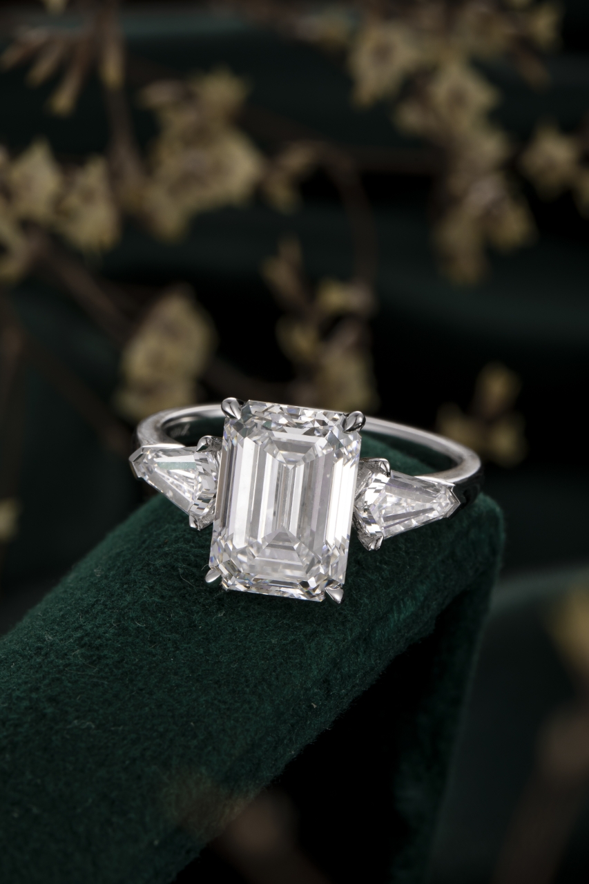 Platinum lab-grown diamond ring from the existing collection