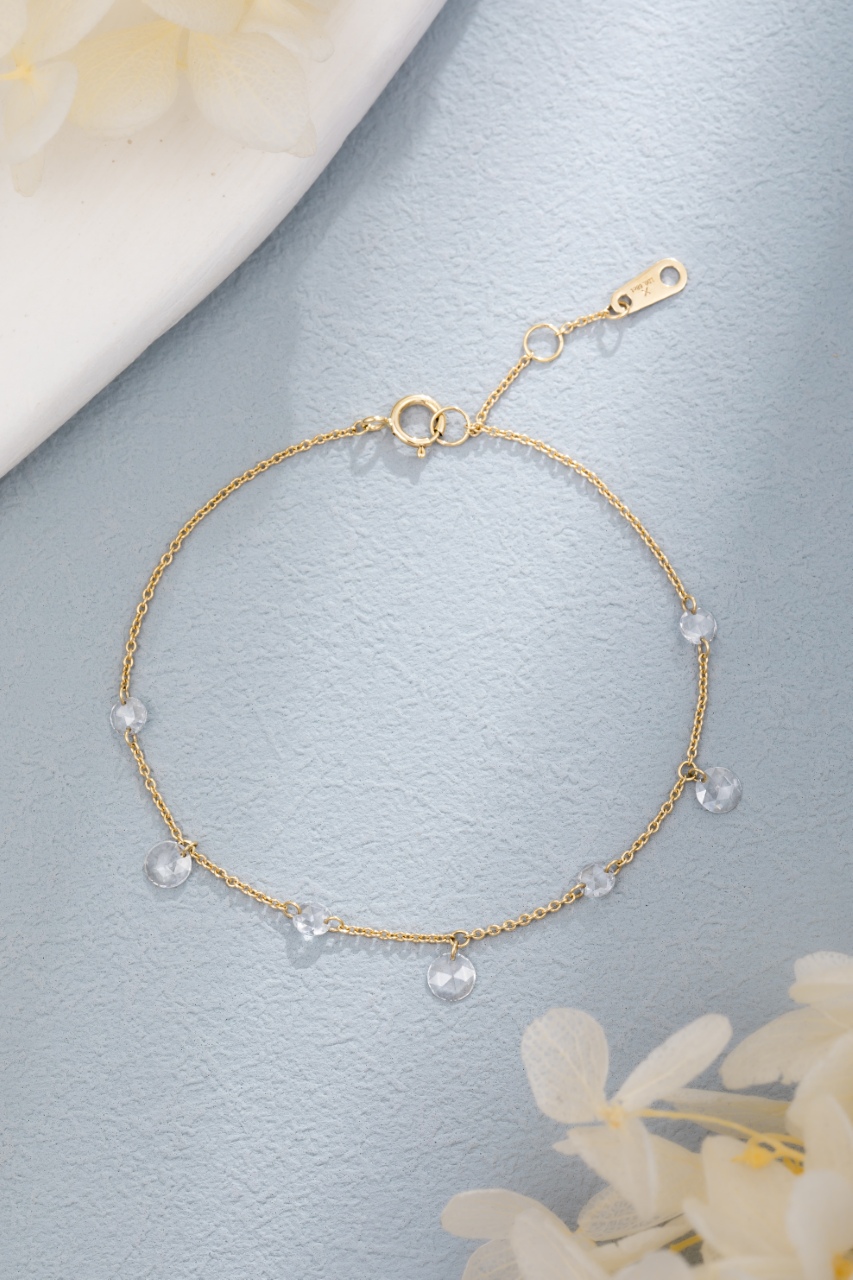 14ct gold lab-grown diamond bracelet