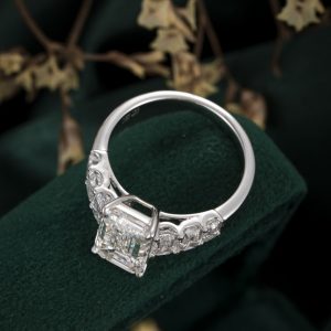 Platinum 900 Lab-Grown Diamond Ring — NK-055