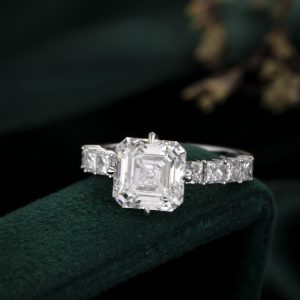 Platinum 900 Lab-Grown Diamond Ring — NK-057