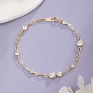 14ct Gold Lab-Grown Diamond Bracelet — NW-029